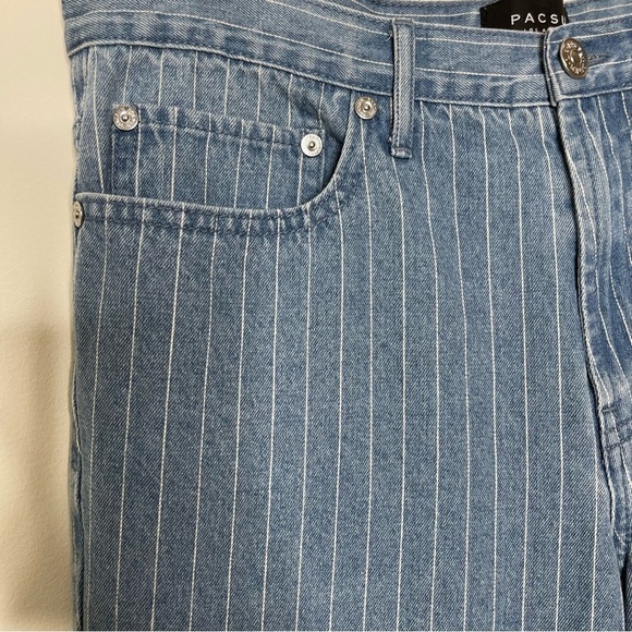 PacSun Light Blue  Stripe High Rise Cropped Jeans
Boho beach summer vacation - Picture 4 of 9